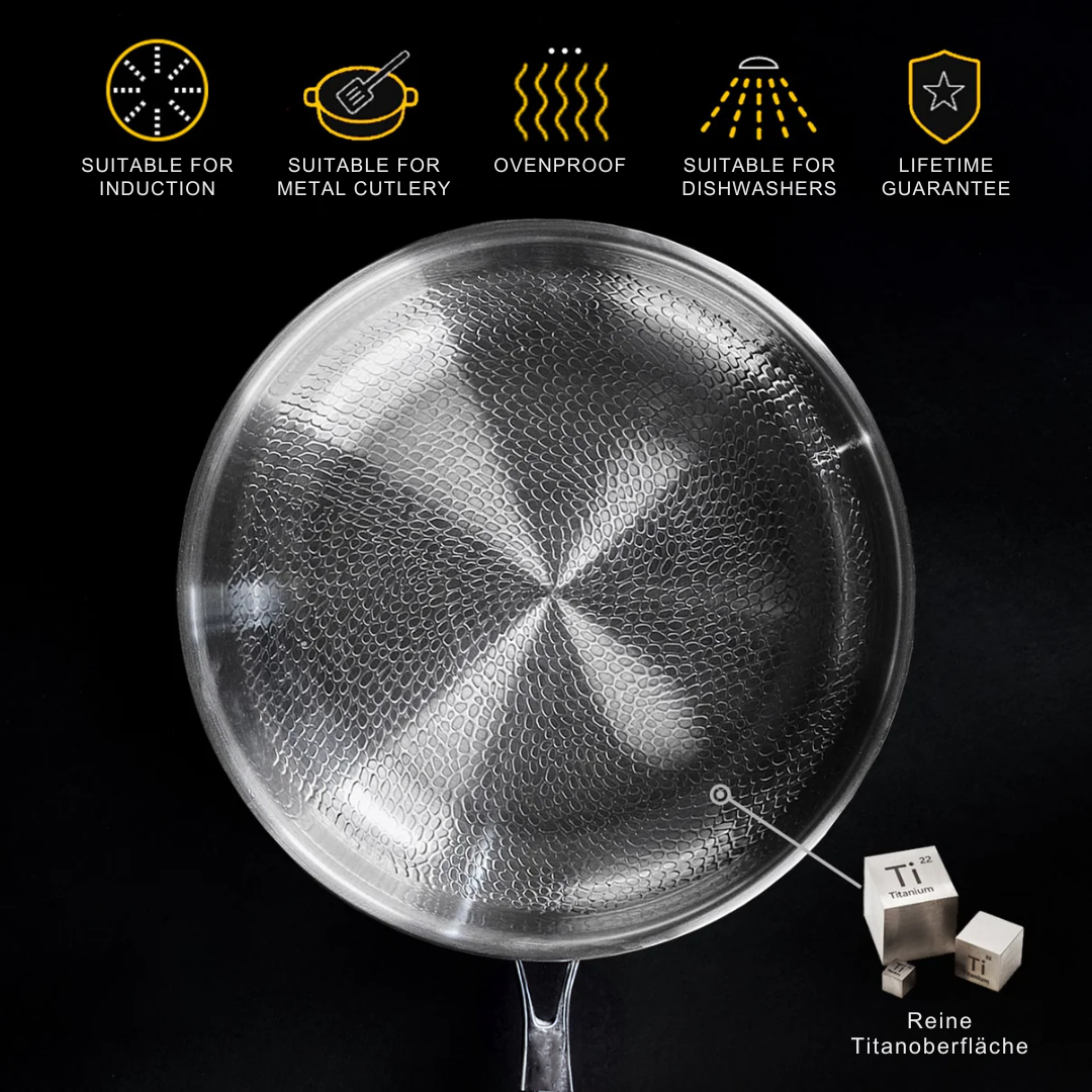 Norvo | Titan Stekepanne | Ikke-giftig, Naturlig Non-Stick & Ideell for Sunn Matlaging