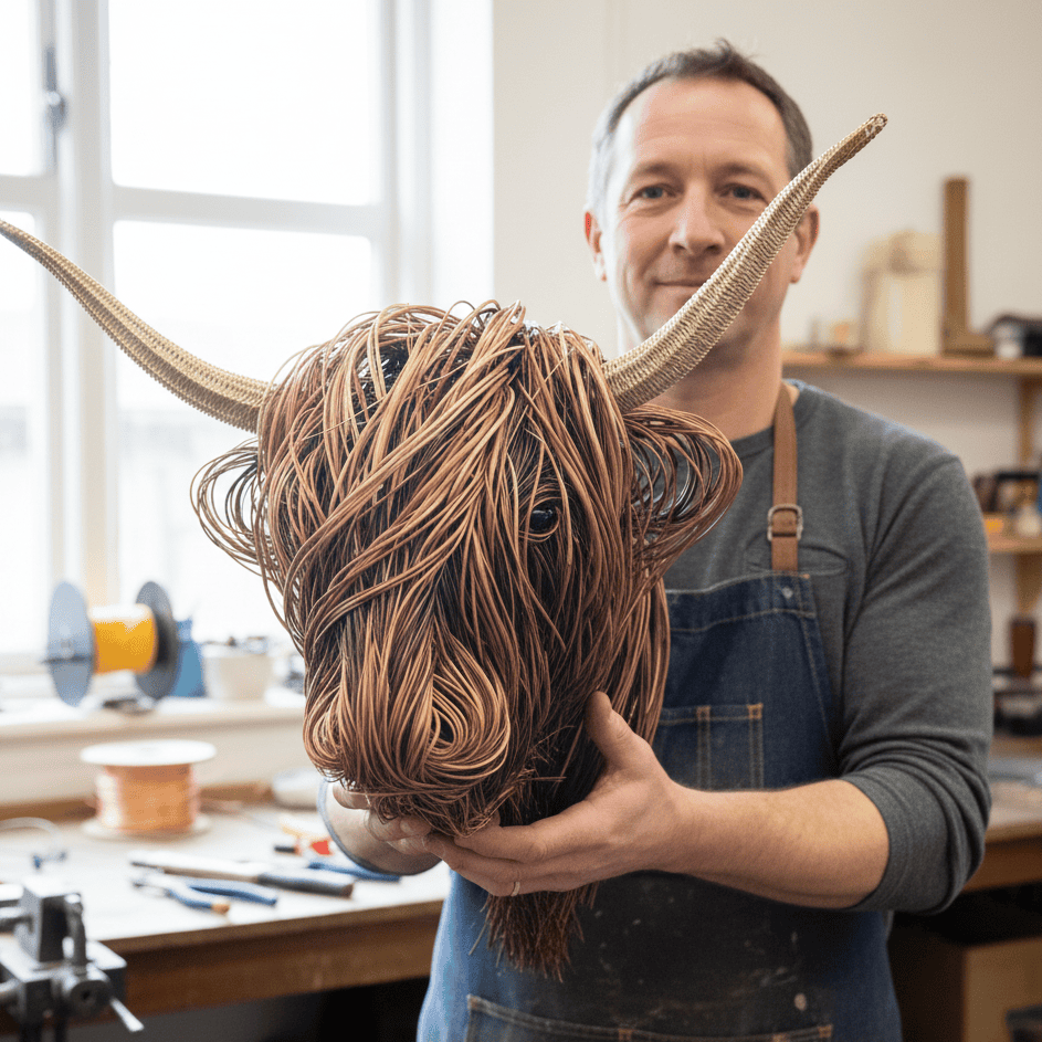 Norvo | Elegant ku veggskulptur i landhusstil