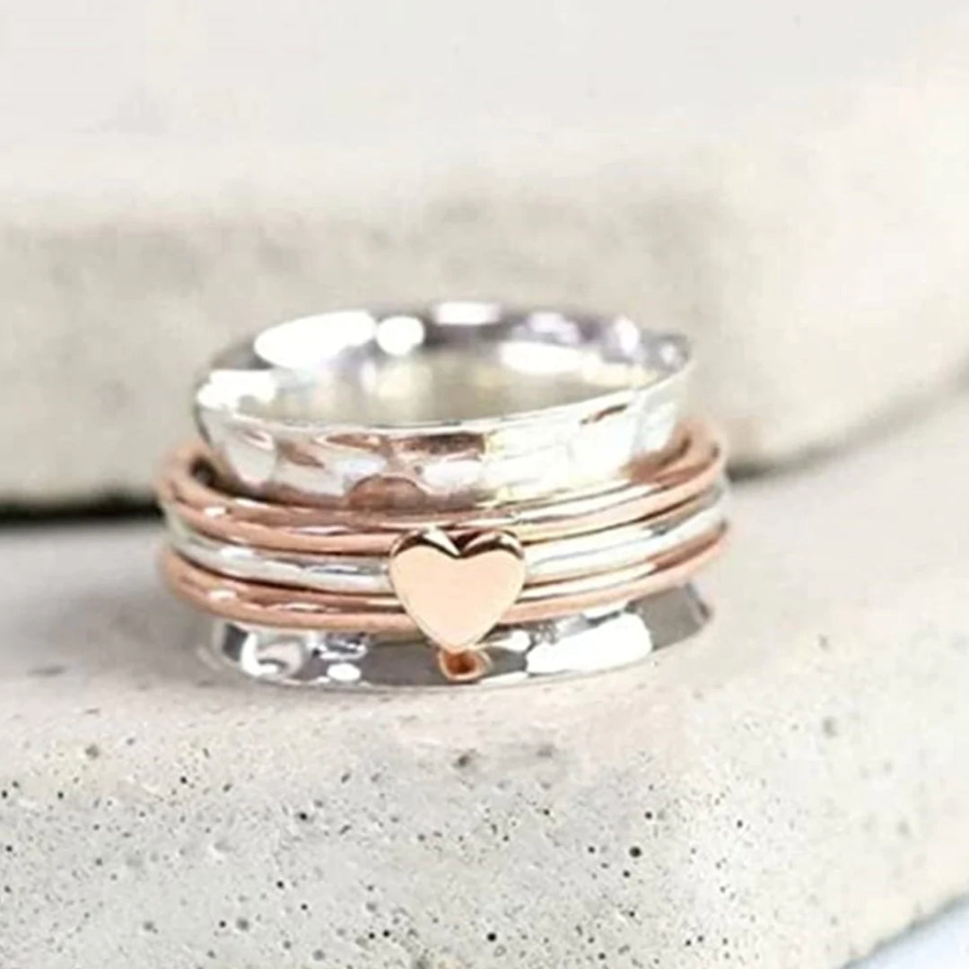 Norvo | Rotating Heart Ring - Amara