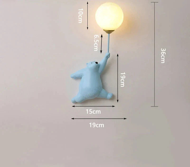 Norvo | Vegglampe for barnerom | Elegant tegneserievellampe for babysrom