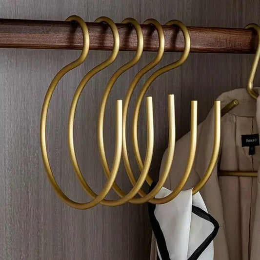 Norvo | S-formet kleshenger - Elegant og plassbesparende metall garderobe kleshenger (Sett med 5)