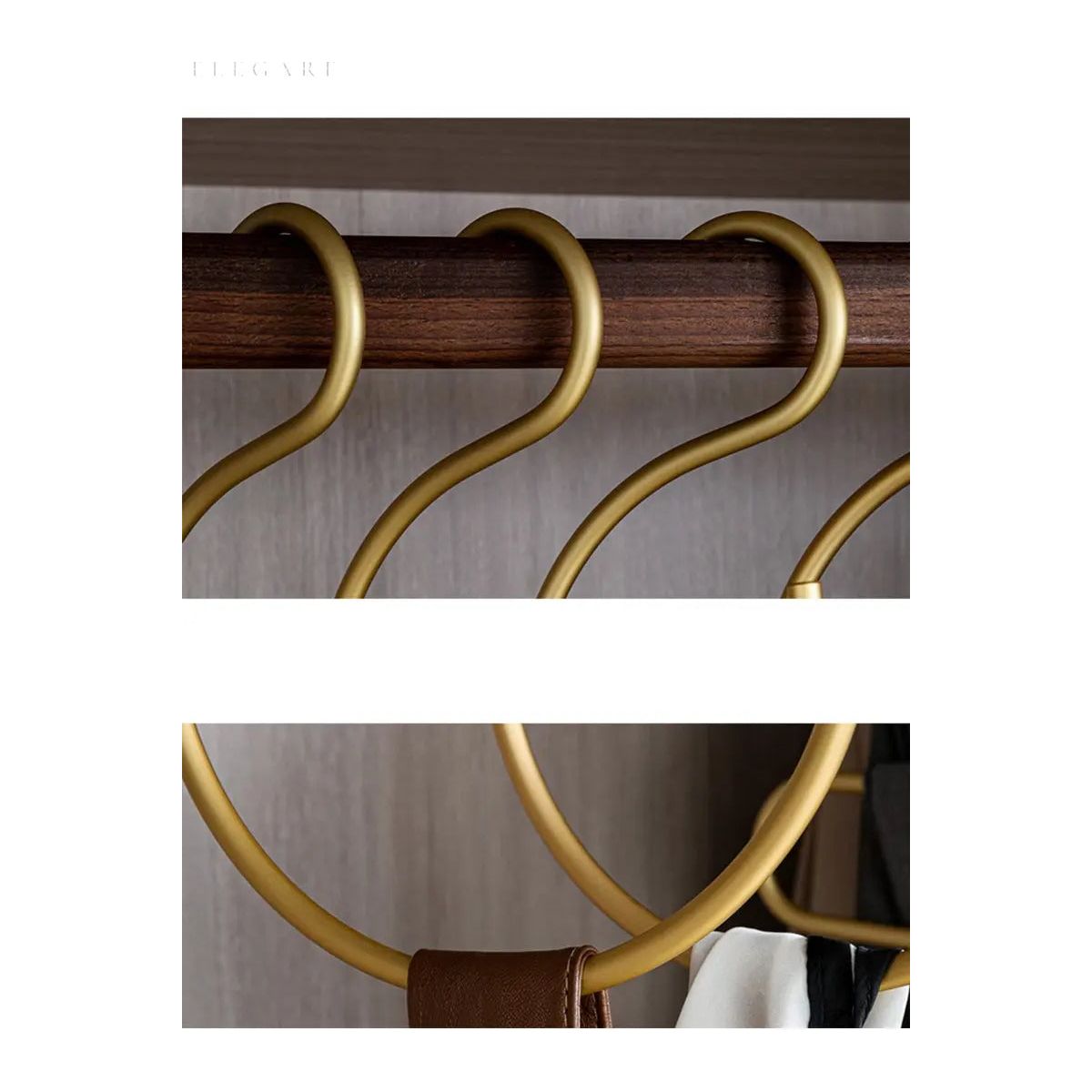 Norvo | S-formet kleshenger - Elegant og plassbesparende metall garderobe kleshenger (Sett med 5)