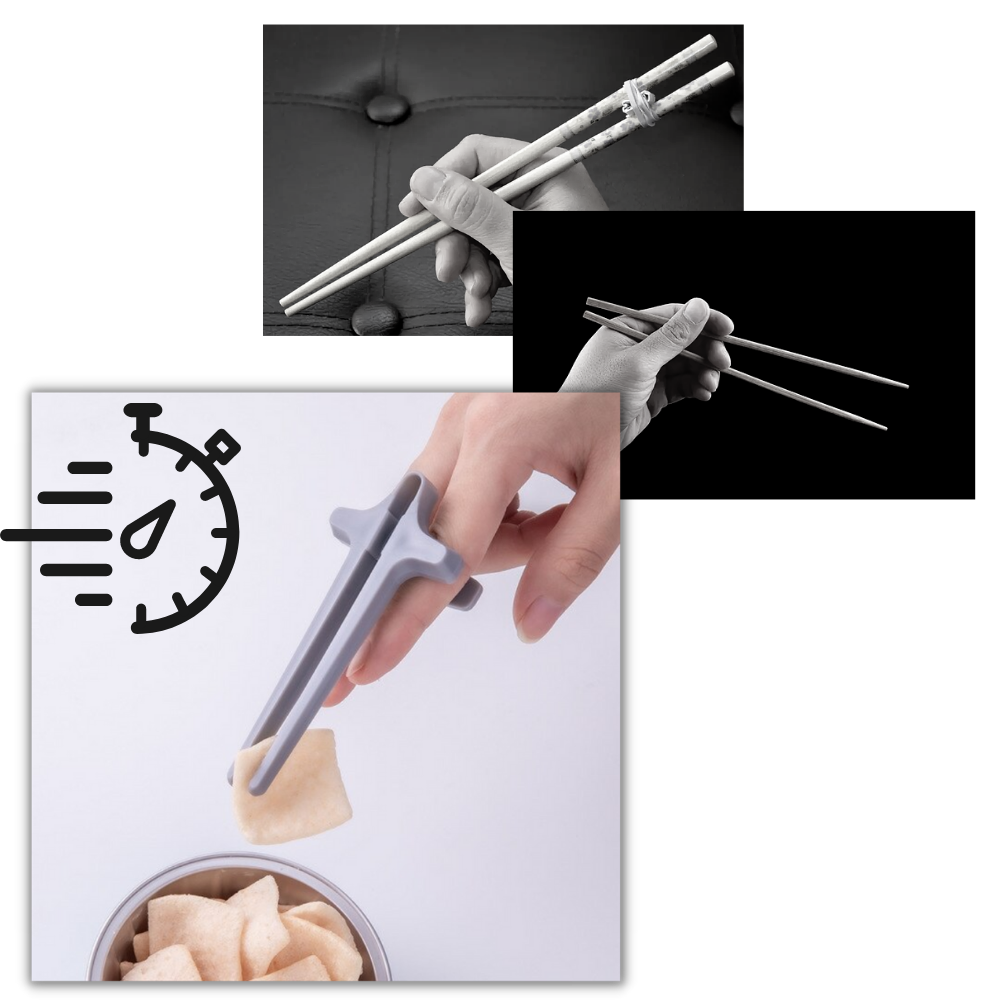 Ergonomiske finger spisepinner