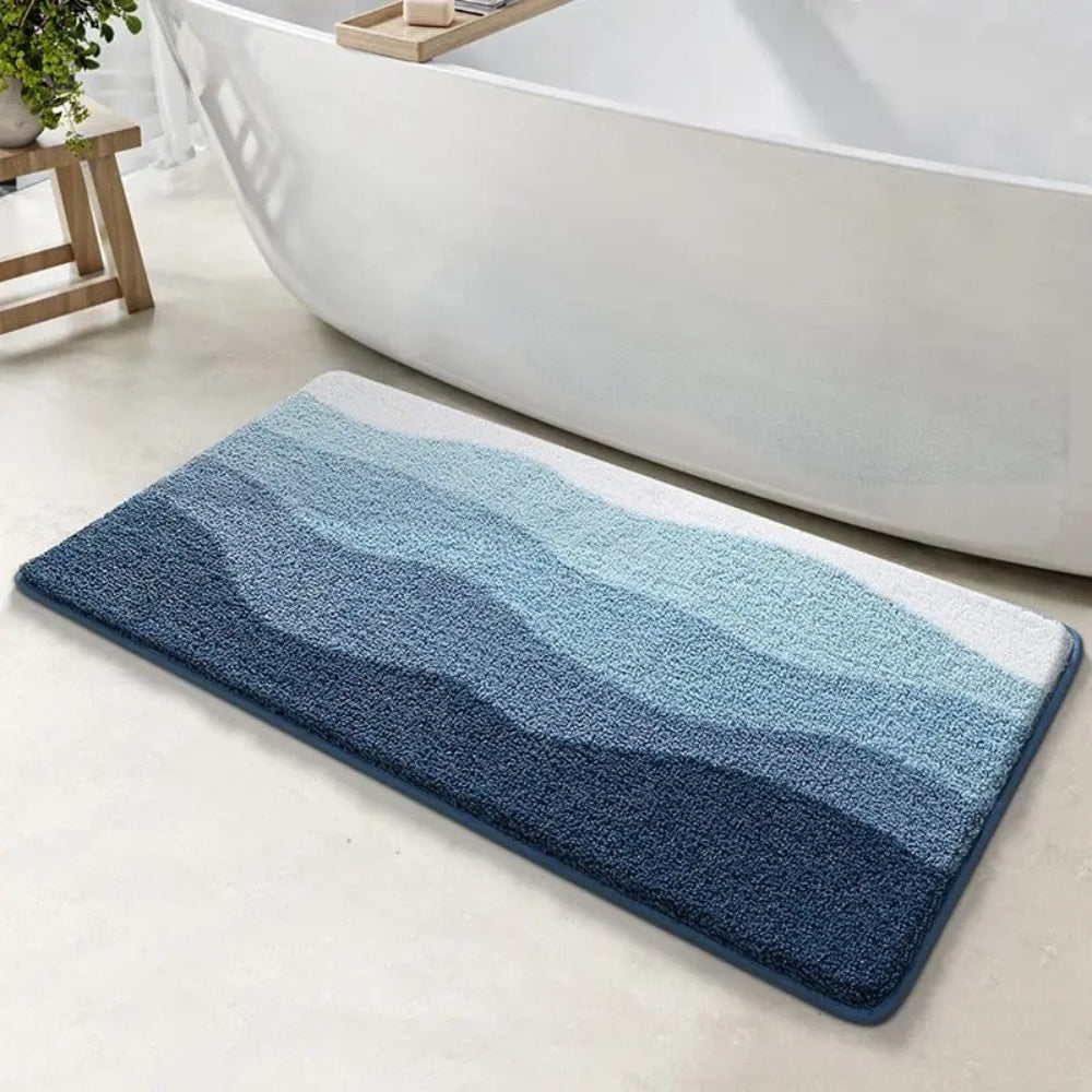 Norvo | Coastal Wave Pattern Non-Slip Bath Mat