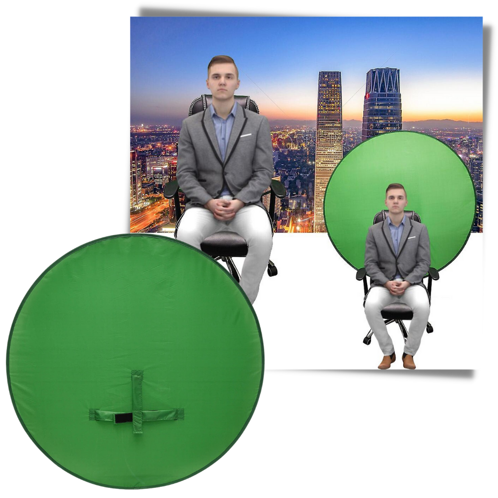 Sammenleggbar green-screen for stol