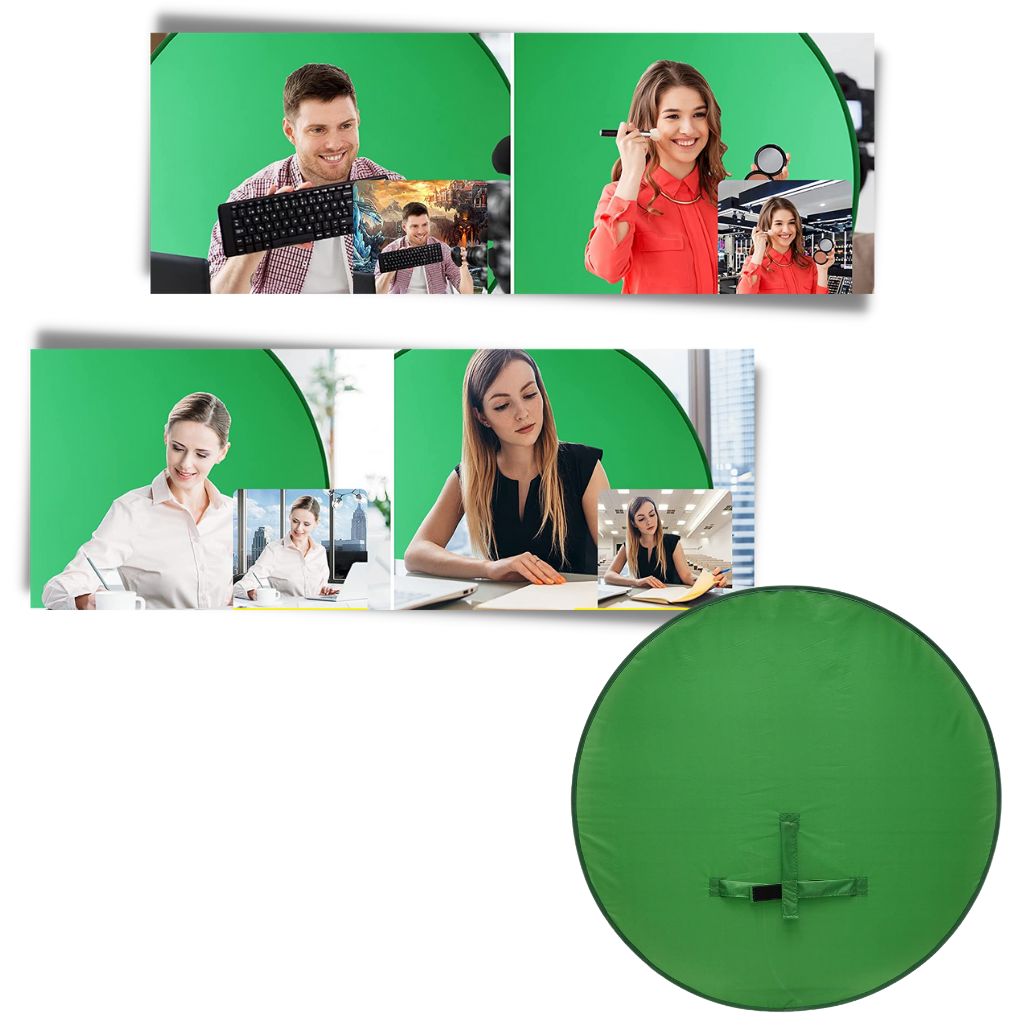 Sammenleggbar green-screen for stol