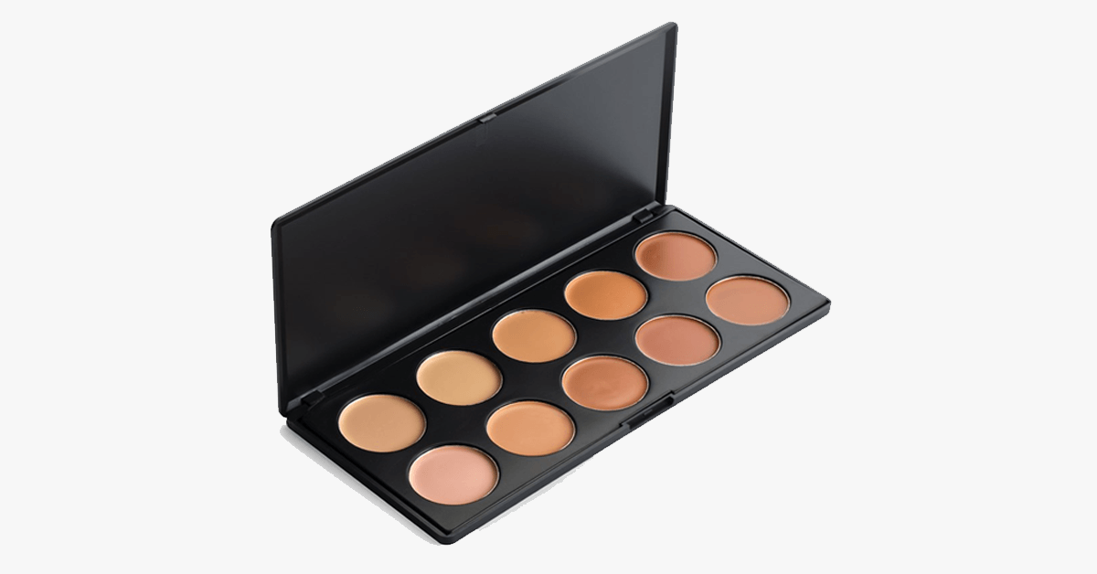 Norvo | 10 Farge Concealer Palett - Magisk skjuler alle dine ufullkommenheter og mørke ringer for å gi deg et feilfritt utseende!
