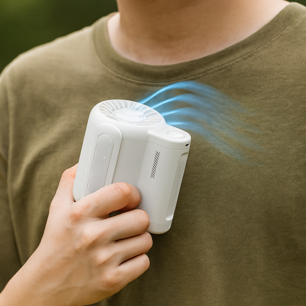 Norvo | Bærbar Kjølevifte Håndfri Oppladbar Klype