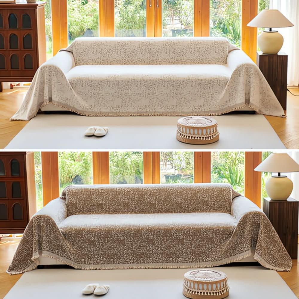 Norvo | Reversibel Mikrofiber Sofa Deksel, Ruggfri og Lett å Ta Vare På