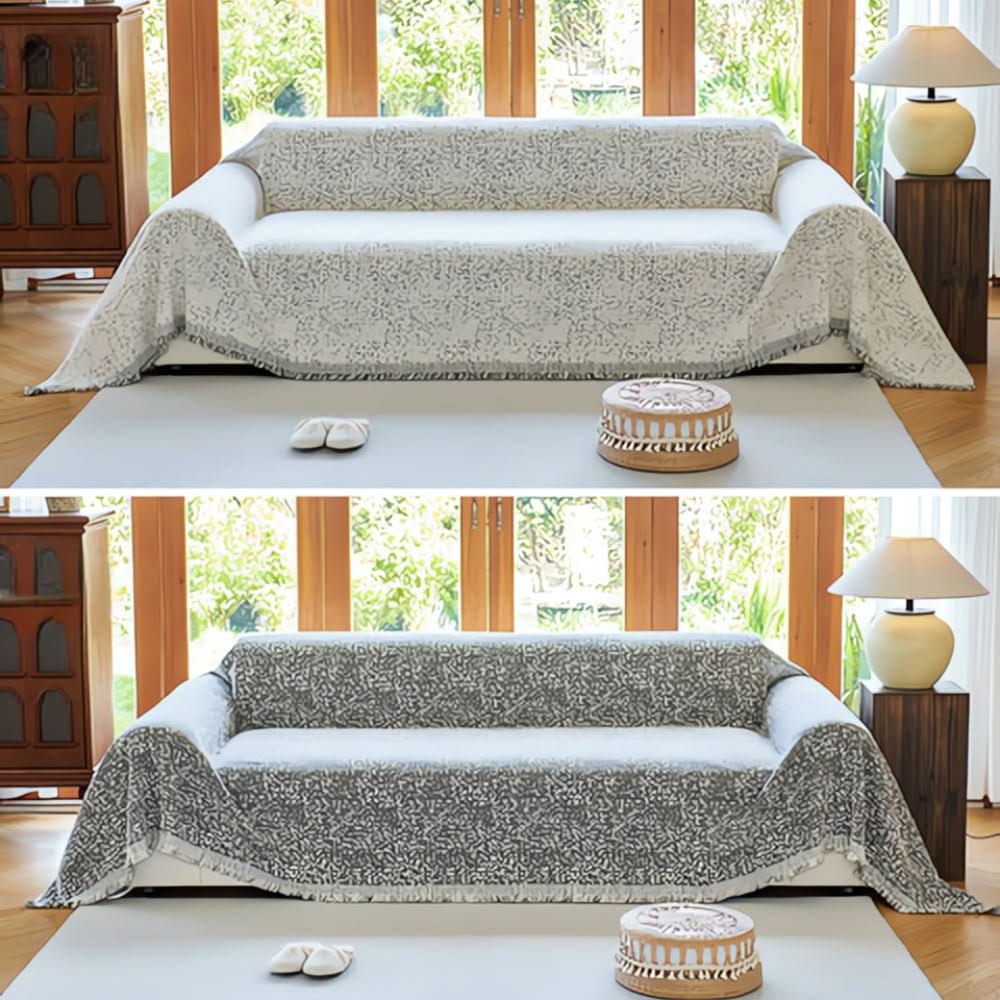 Norvo | Reversibel Mikrofiber Sofa Deksel, Ruggfri og Lett å Ta Vare På