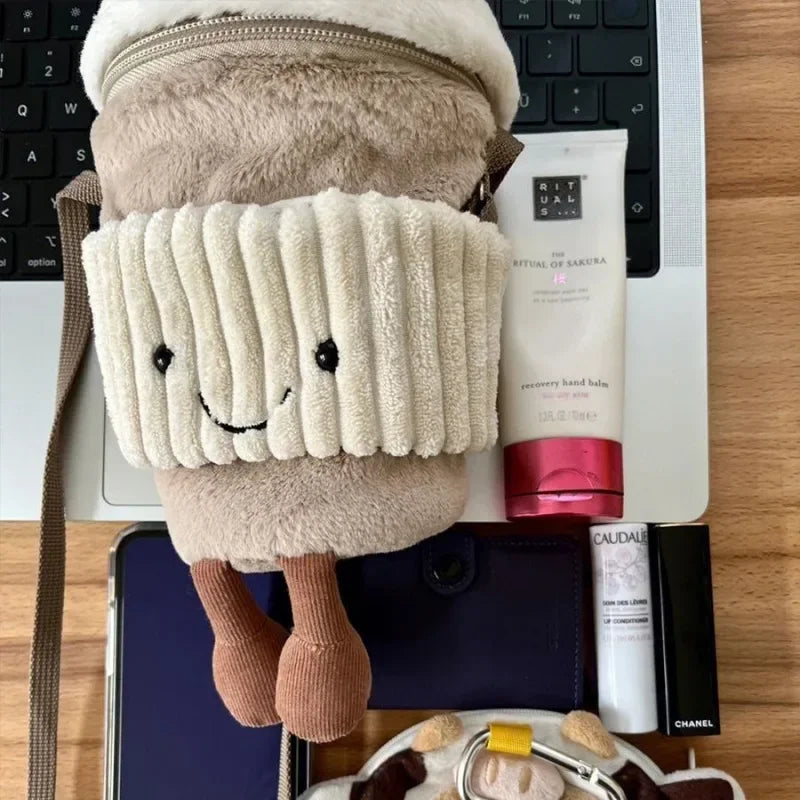 Norvo | Søt glad kaffekoppholder plysjveske
