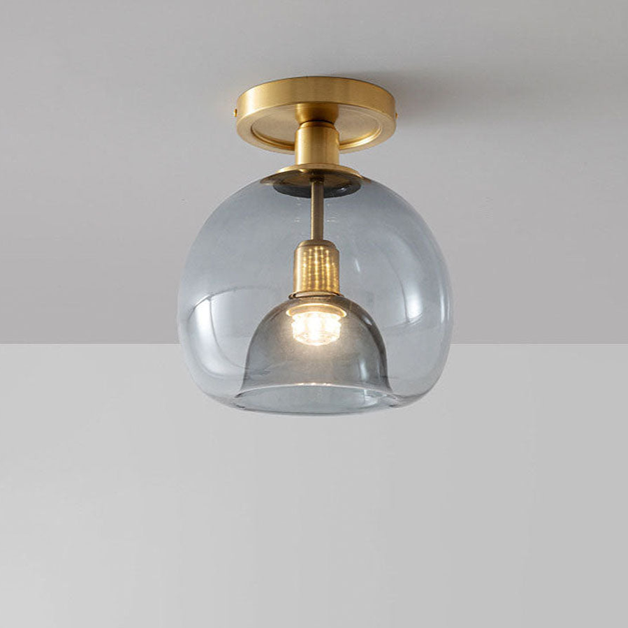 Norvo | Moderne Grå Glass Taklampe for Gang & Inngangsbelysning