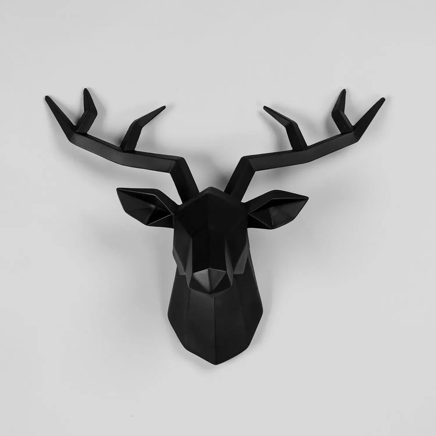 Norvo | Hjort Hode Skulptur Dyrs Statuett Figurer Veggmontering Kreativ Elg Kunst Gevir Statuett for Kontorinnredning Vegghengende