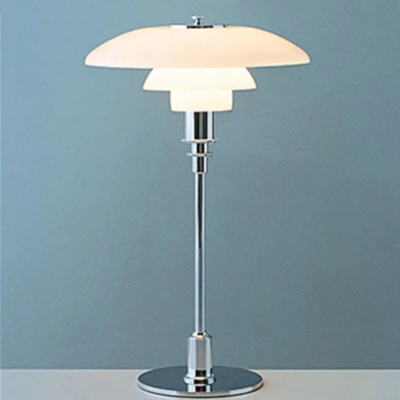 Norvo | Nordic skrivebordslampe i glass – Minimalistisk, moderne og elegant LED-bordlampe, ideell for kontor- og oppholdsrom