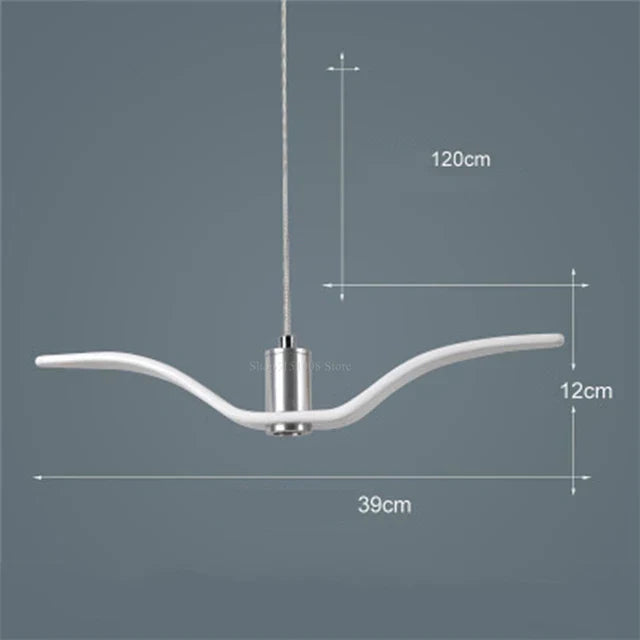 Moderne Designer Fugelykt – Kreativ Pendellampe for Stue eller Spisestue