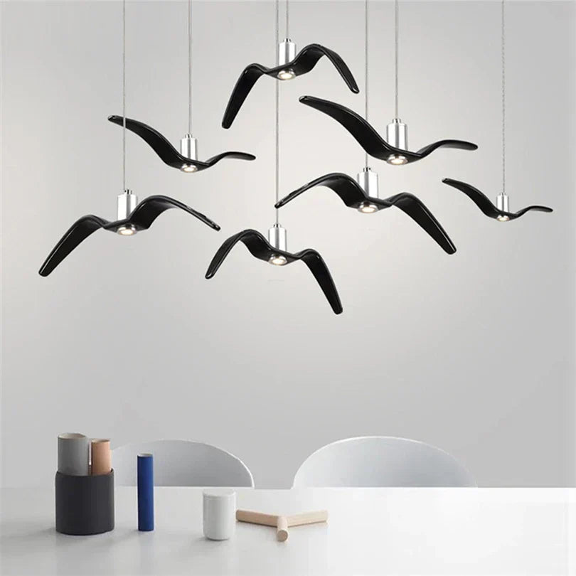 Moderne Designer Fugelykt – Kreativ Pendellampe for Stue eller Spisestue