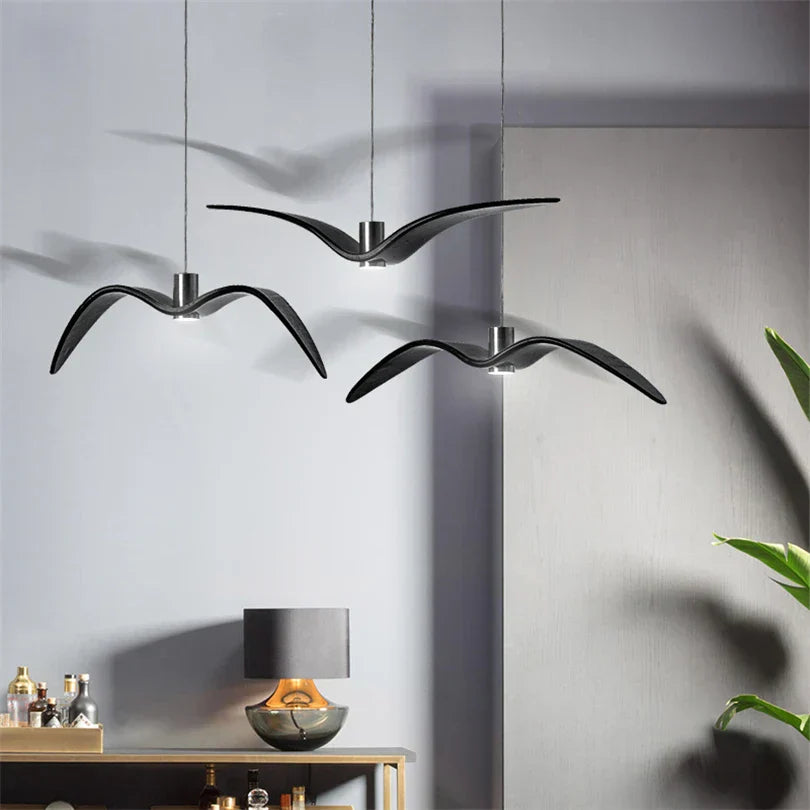 Moderne Designer Fugelykt – Kreativ Pendellampe for Stue eller Spisestue