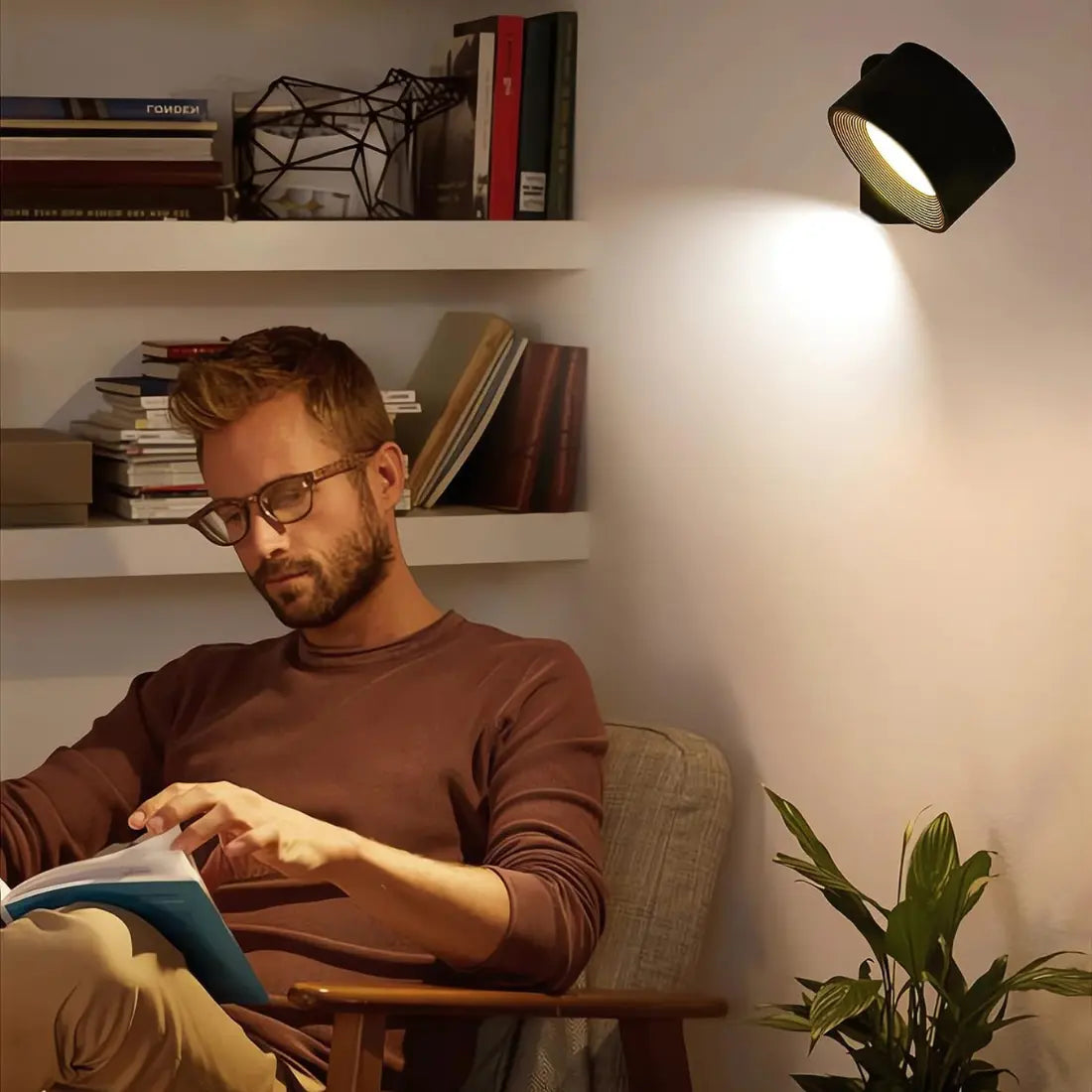 Norvo | Vegglampe Oppladbar Trådløs 360°