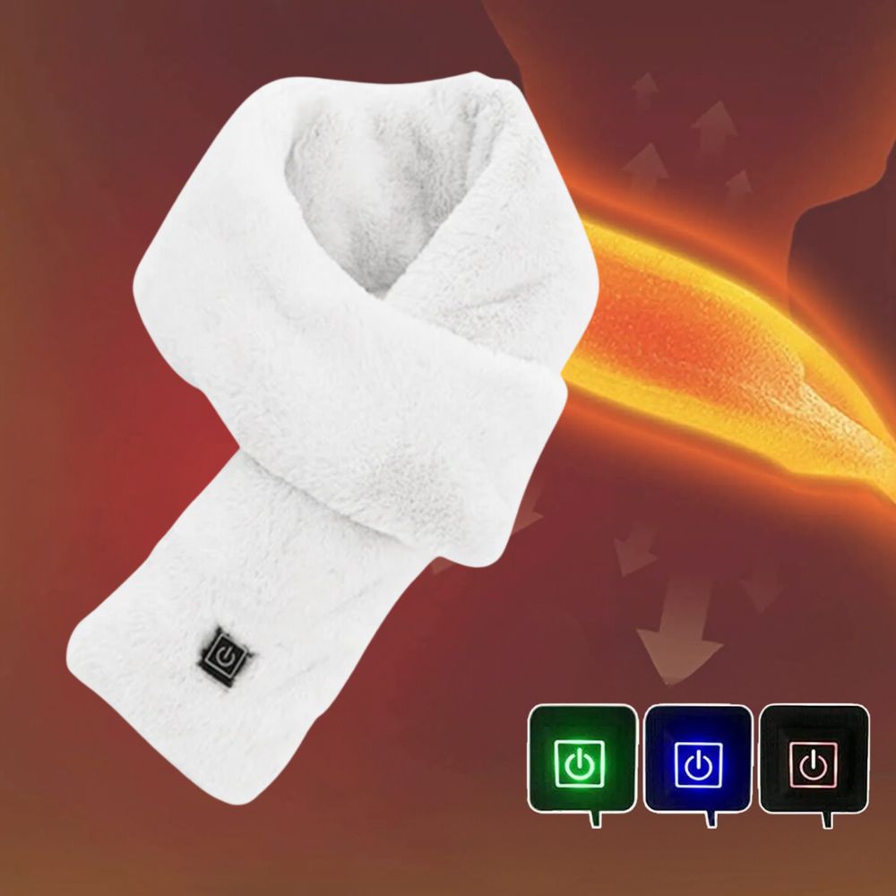 Norvo | Oppvarmet Fuskepels Skjerf UK – Oppladbart USB Vinter Skjerf, Myk Termisk Halsvarmer