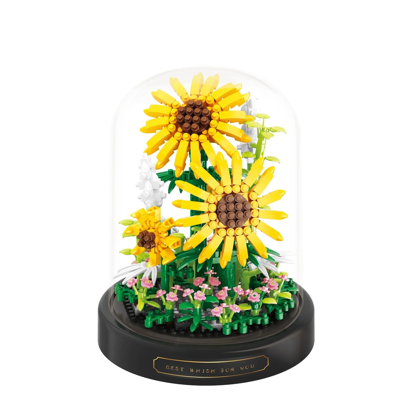 Norvo | Diy Mikro Blomster Byggekuber Mini Murstein Partikler Evig Liv Blomster Hjem Dekorasjon Monteringspuslespill Leketøysgave til Barn