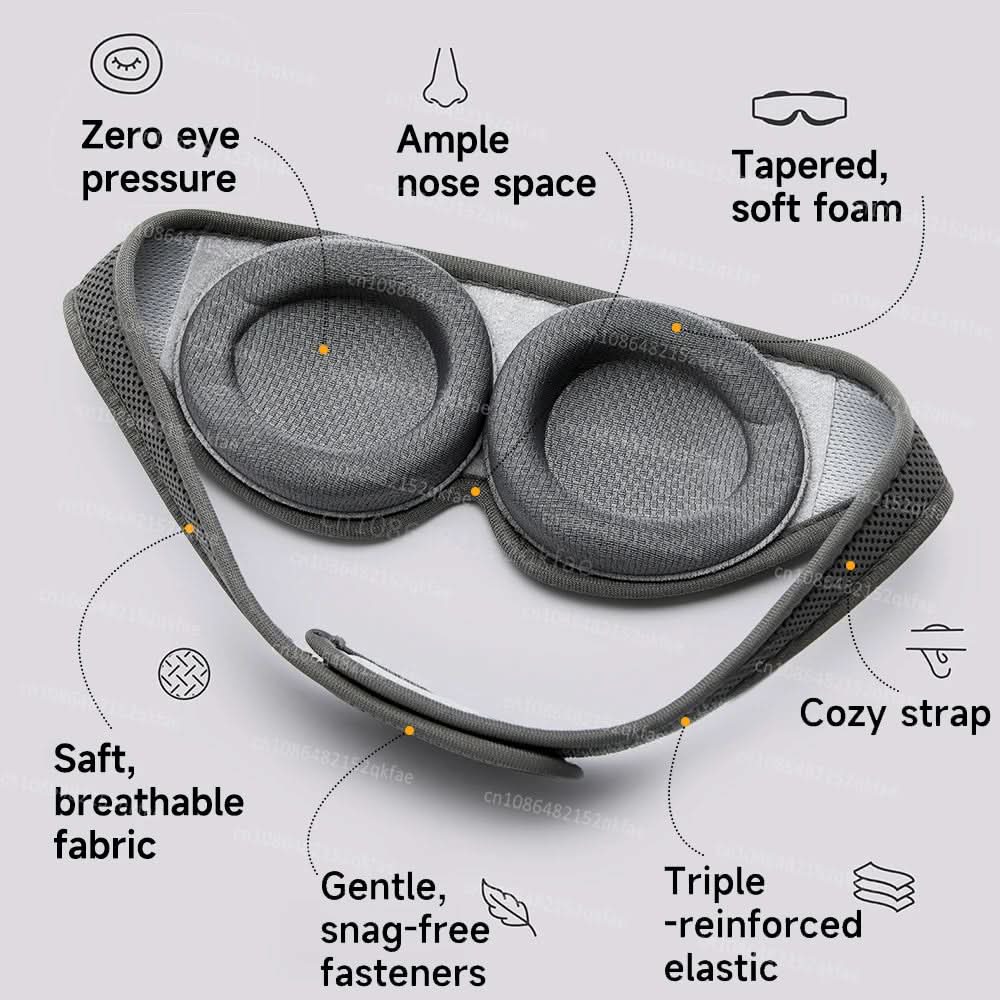 Norvo | Søvnmaske med justerbare øyekopper og ergonomisk design