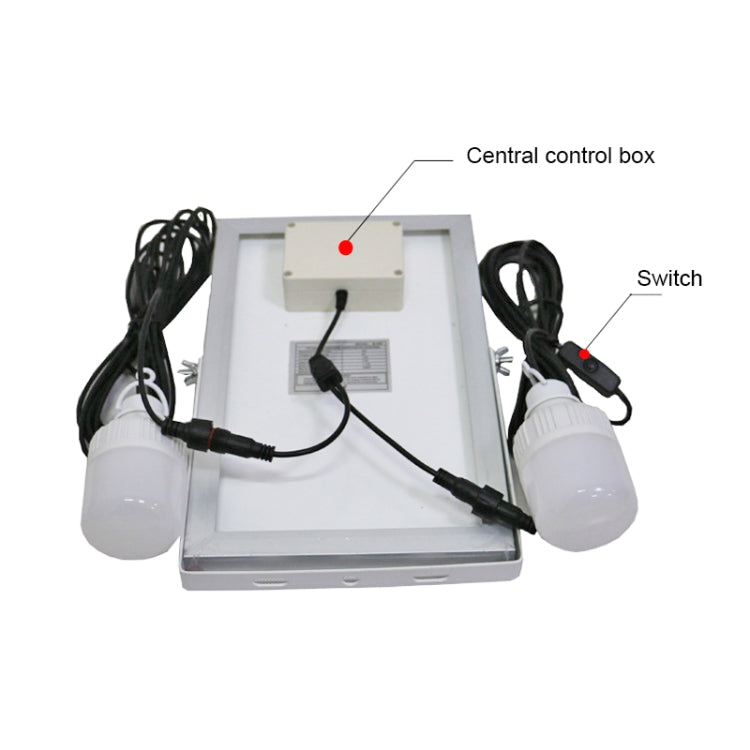SNF-0092 3W Hvit Lys Sol Lantern Belysning Pære Utendørs IP44 Vanntett LED En for To Belysningssystem Split Hage Lampe, Lengde:5m