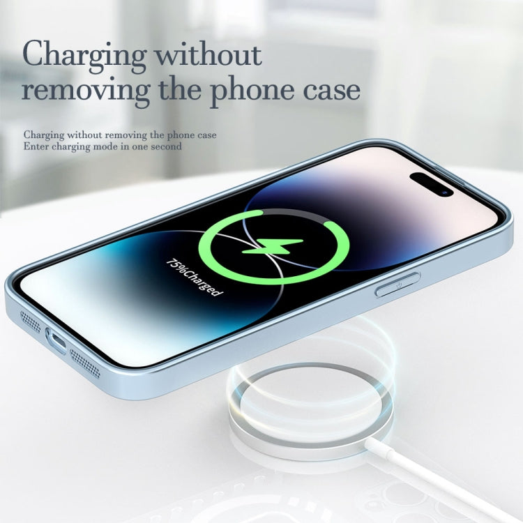Norvo | For iPhone 14 R-JUST Telefonveske Speil Kvadrat Rund PC+TPU (Svart)