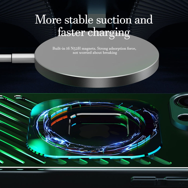 Norvo | For iPhone 14 R-JUST Telefonveske Speil Kvadrat Rund PC+TPU (Svart)