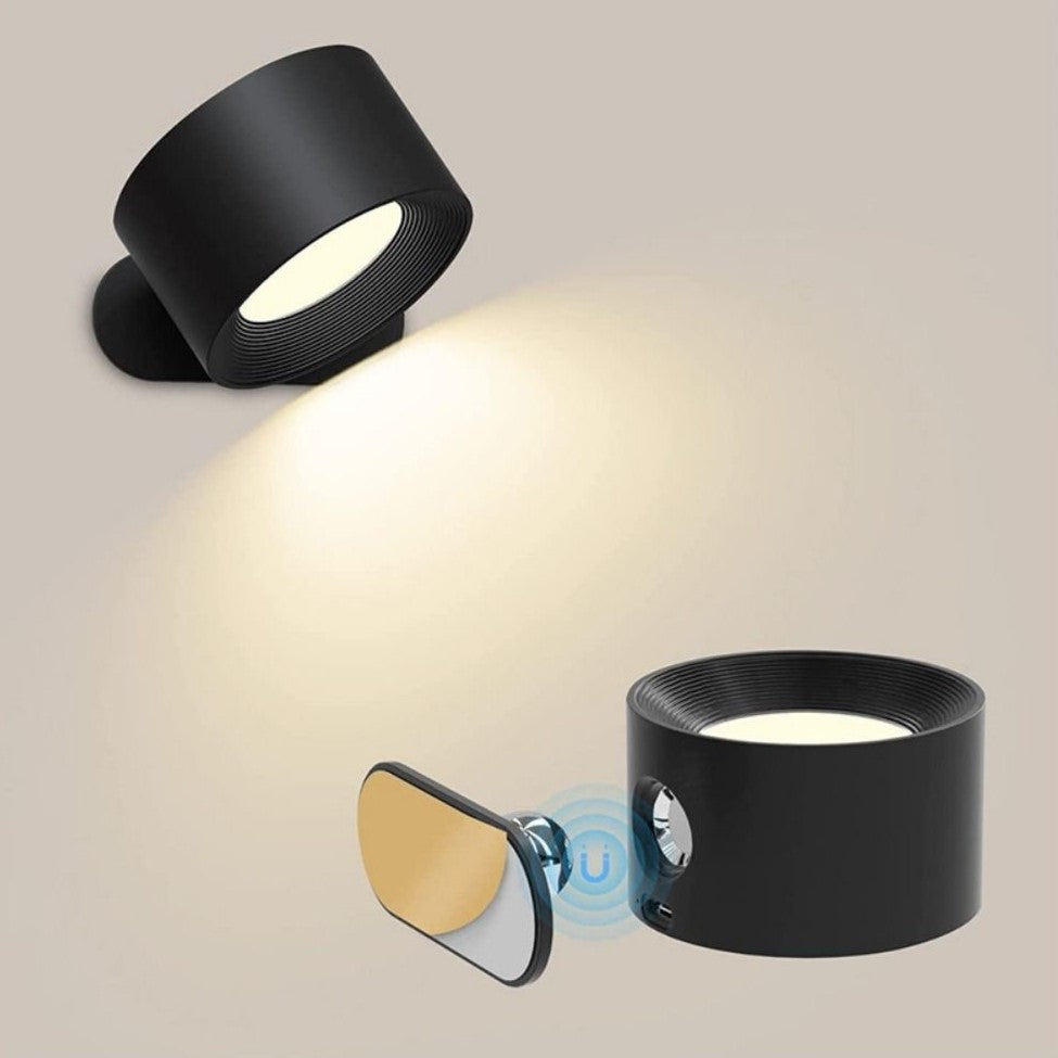 Norvo | Spotlight Trådlampe - 360° Rotasjon, Dimmbar, Oppladbar Vegglampe