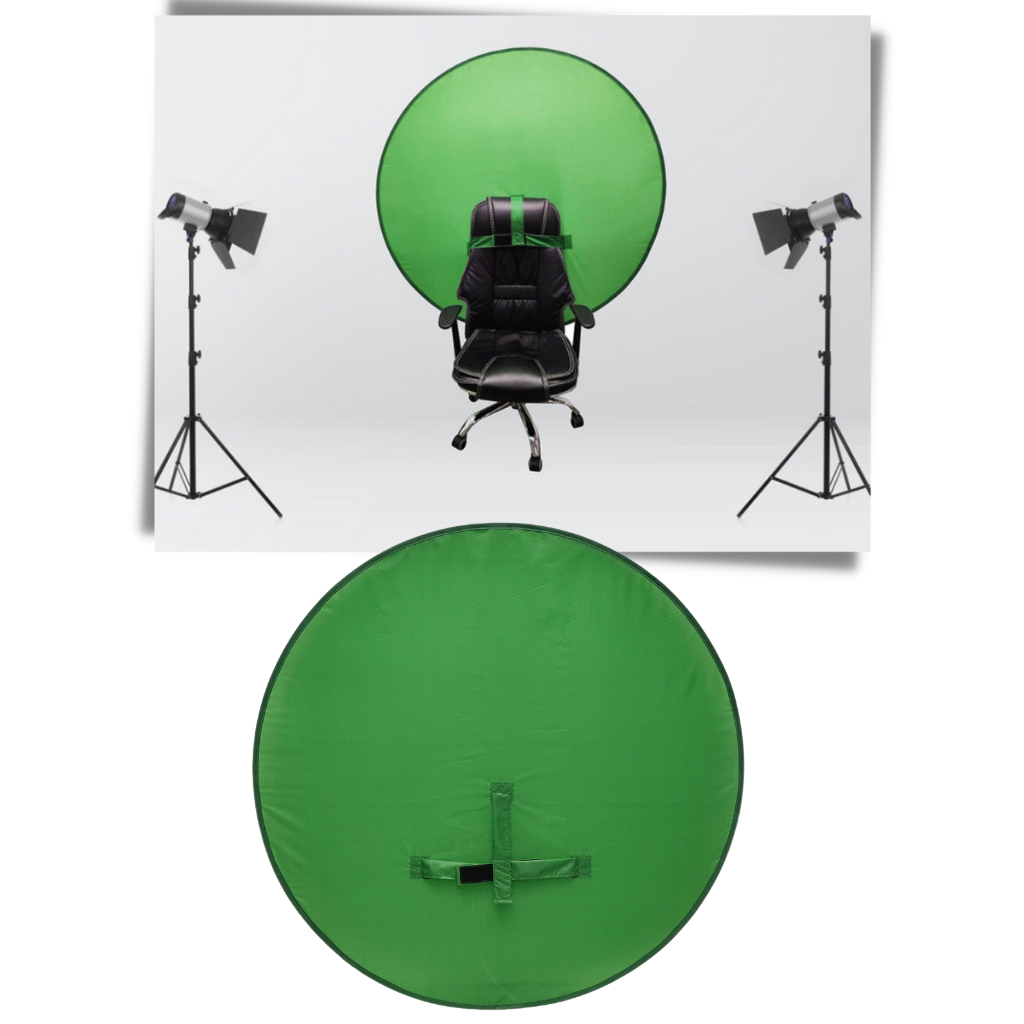 Sammenleggbar green-screen for stol