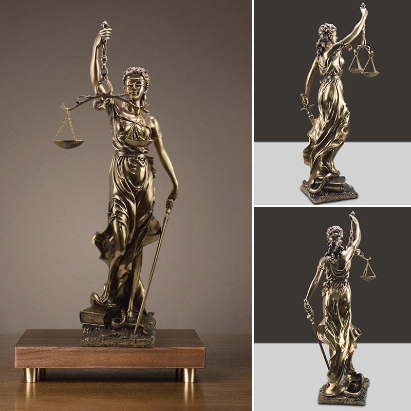 Dekorativ statue av rettferdighetens gudinne