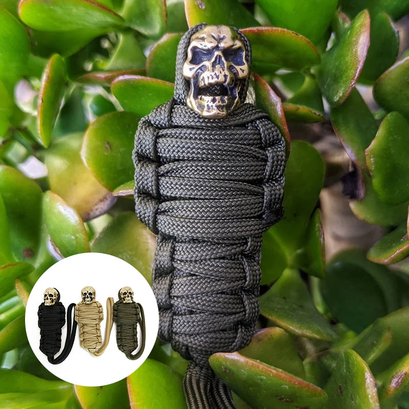 Norvo | Paracord nøkkelring mumie messing hodeskalle
