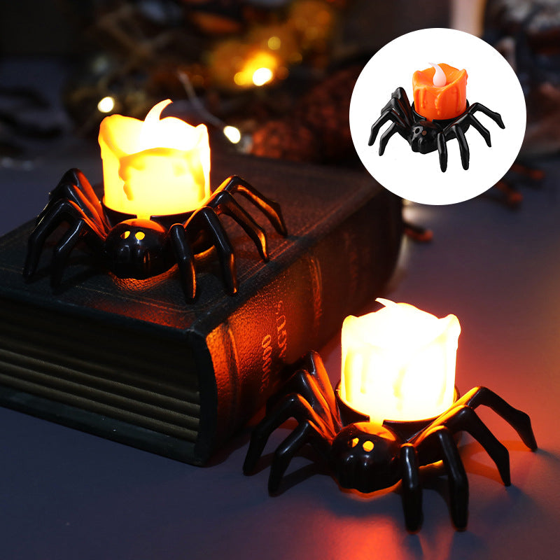 Norvo | ️Halloween Edderkopp Te-lys Spooky Elektrisk Flakkende Kunstige Lys