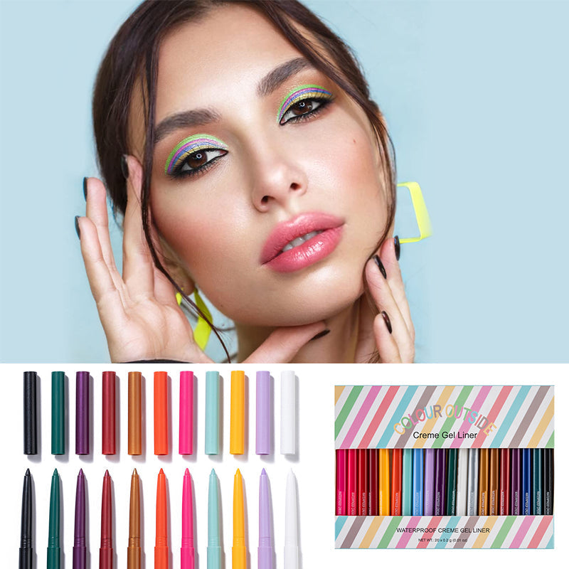 Norvo | 20 PCS Fargerik Eyeliner Blyant Sett