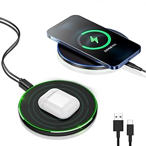 Norvo | 30W Rask Trådløs Ladeplate | Premium USB C Ladekabel MagSafe Lader for Apple iPhone, Samsung & Android - Rask Trådløs Ladeplate