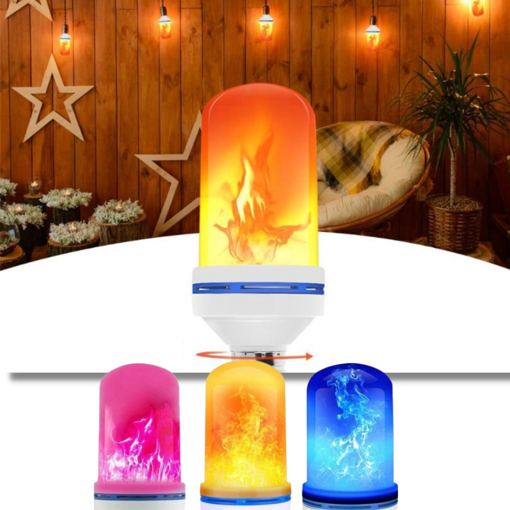 Flimrende LED-flammelampe