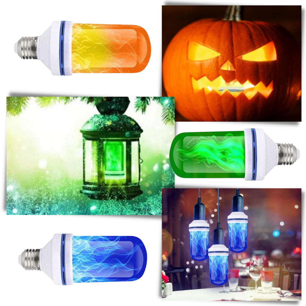 Flimrende LED-flammelampe