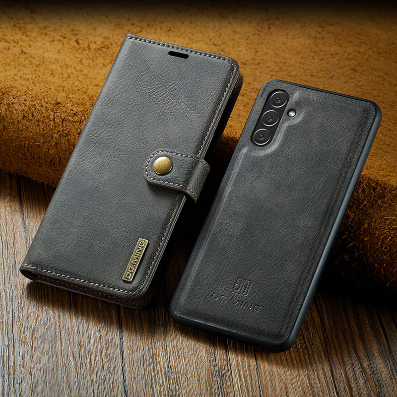 Norvo | 2 i 1 avtagbart flip lærveske for Samsung Galaxy