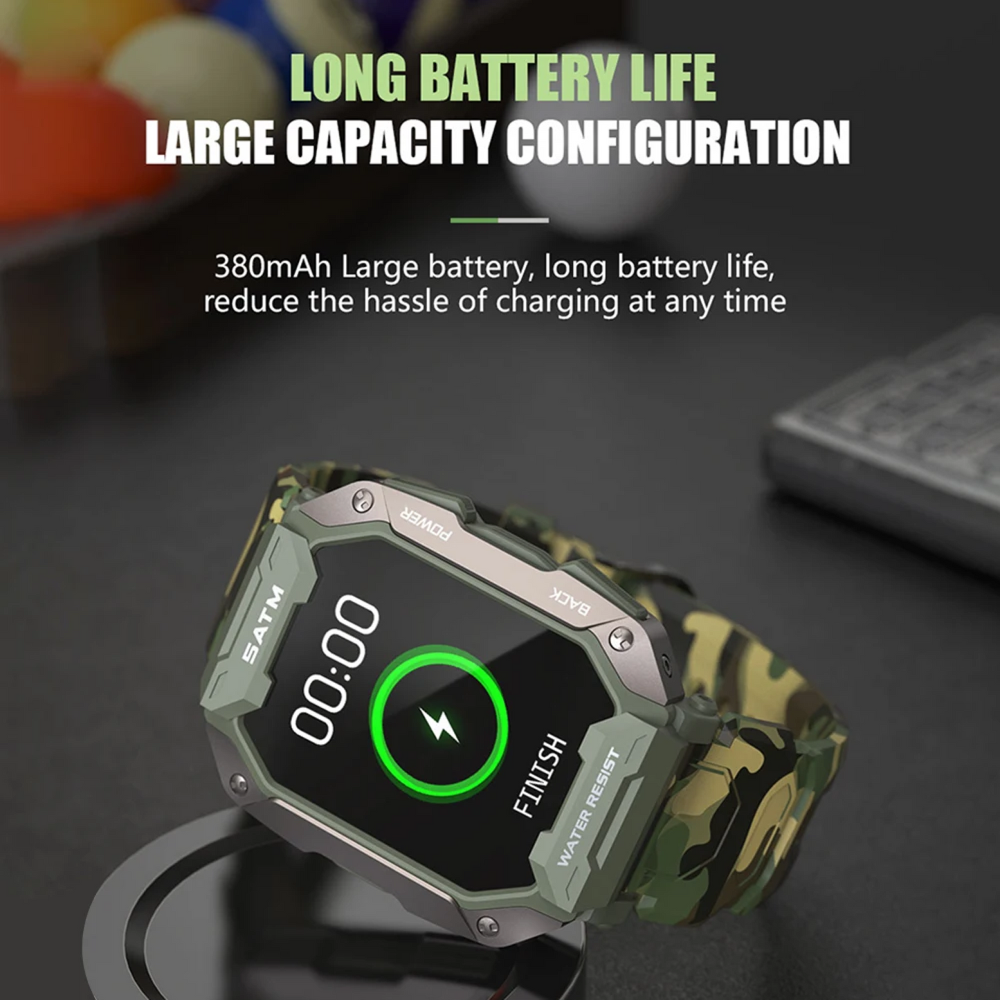 Norvo | Topprangerte militære armé taktiske funksjoner langvarig batteri indestructible robust smartklokke