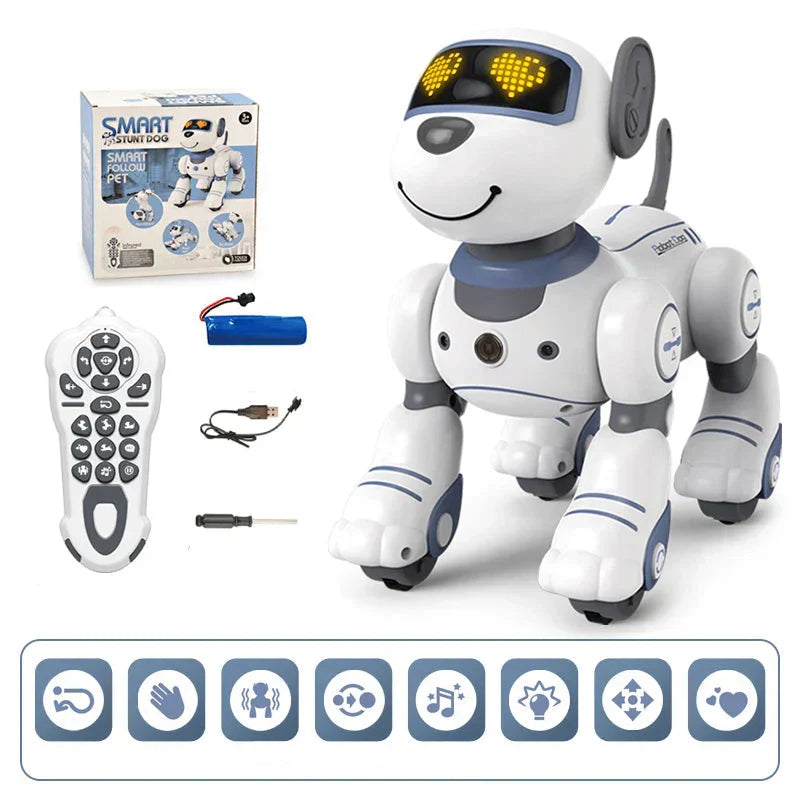 Norvo | Robot Electronics Hund, Stunt Hund, Talekommando, Programmerbar Berøringssans, Musikksang, Robot Hund for Barns Leker
