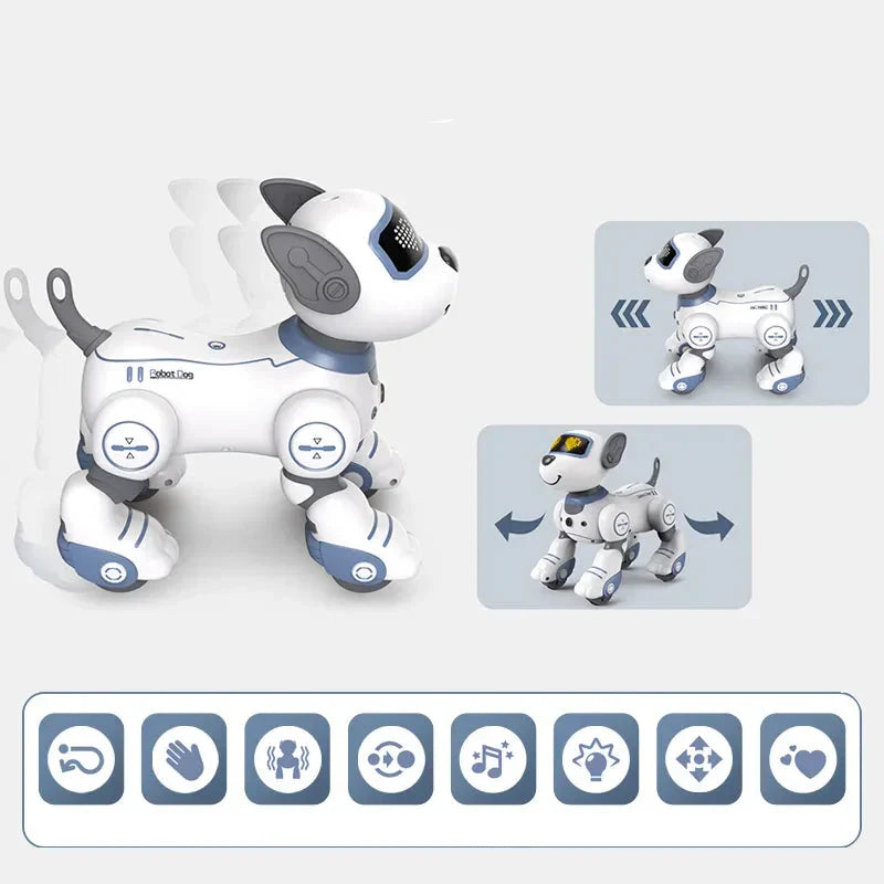 Norvo | Robot Electronics Hund, Stunt Hund, Talekommando, Programmerbar Berøringssans, Musikksang, Robot Hund for Barns Leker