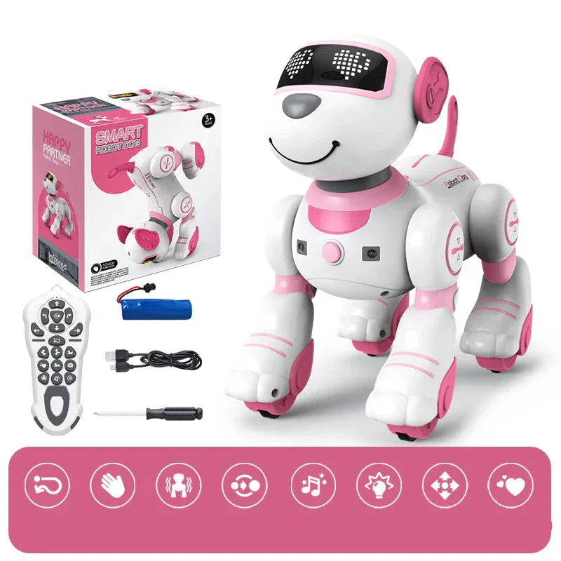 Norvo | Robot Electronics Hund, Stunt Hund, Talekommando, Programmerbar Berøringssans, Musikksang, Robot Hund for Barns Leker