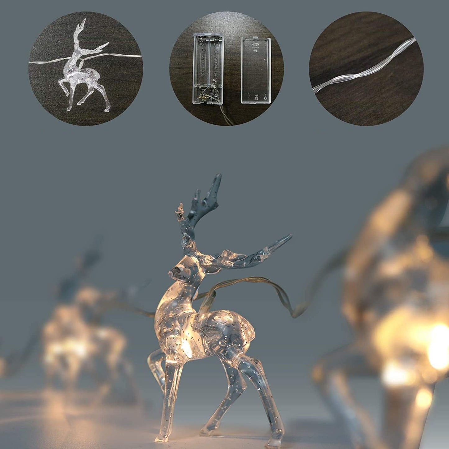 Norvo | ReindeerGlow - 1.5M LED jule reinsdyr lyskjetting for festlig stemning