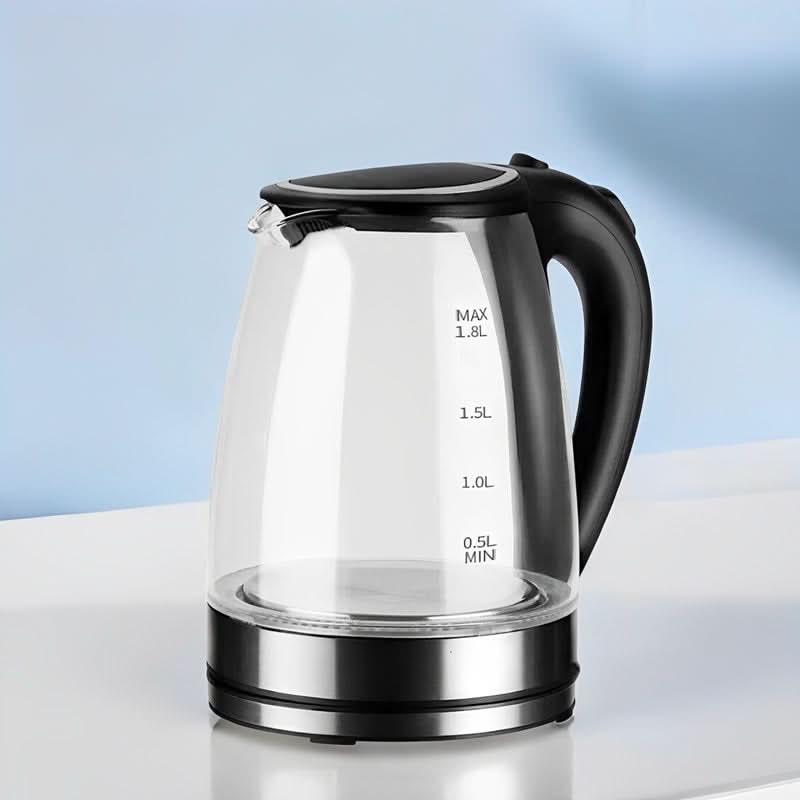 Norvo | 1.8L Elektrisk Glasskettle med Blå LED Lys