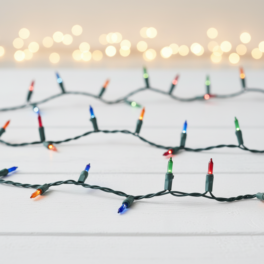 Norvo | Flerfarget Mini Julelys 100-pærer | Innendørs & Utendørs | Festlig Dekorasjon