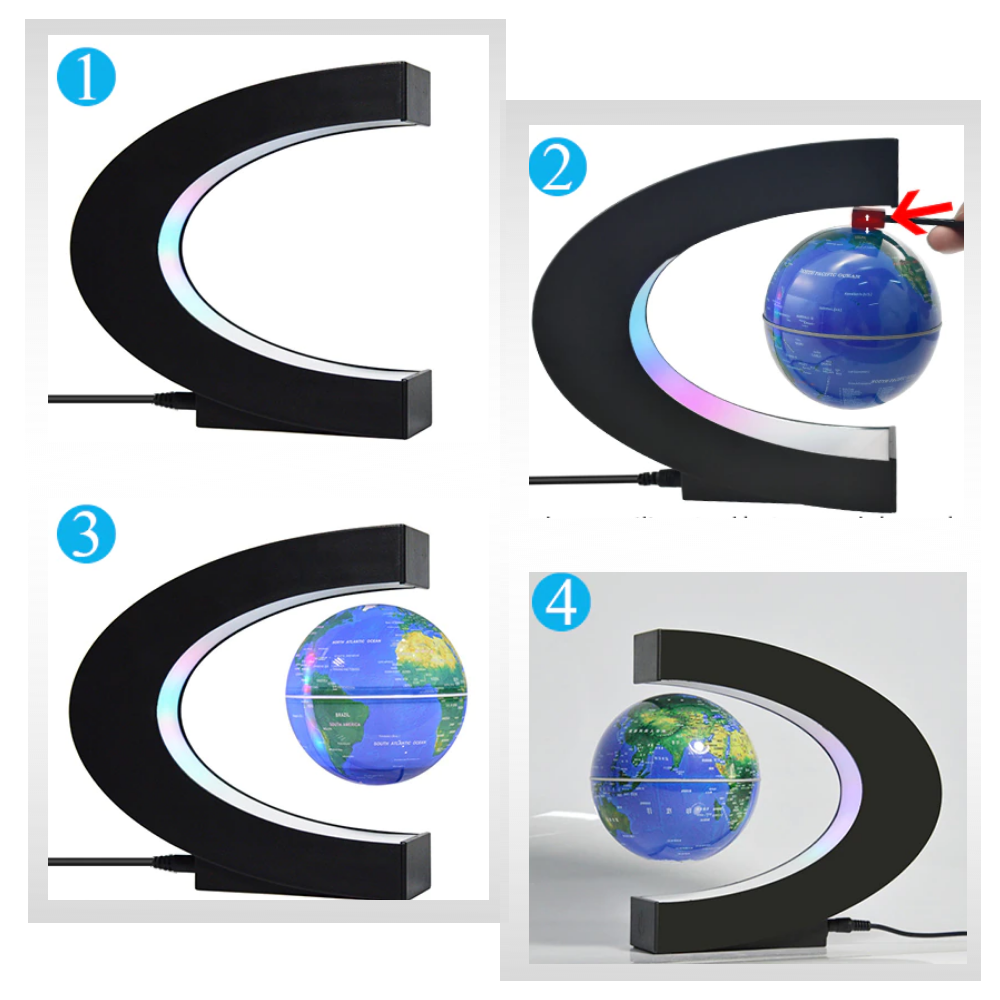 Leviterende LED magnetisk globus