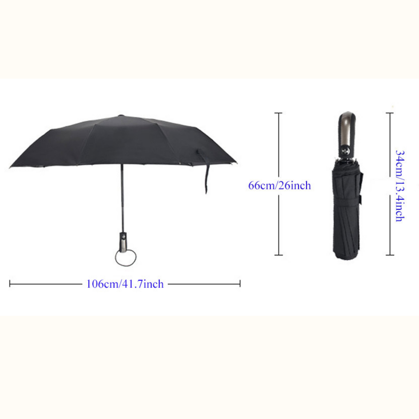 Norvo | Vindbeskyttende Anti-UV Automatisk Elegant Paraply