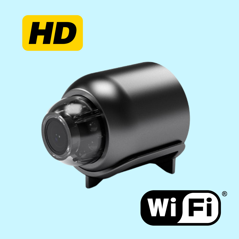 Norvo | Vanntett HD Mini Kamera Med Nattmodus og Vidvinkelobjektiv IP WiFi 1080P HD 160° Vidvinkel