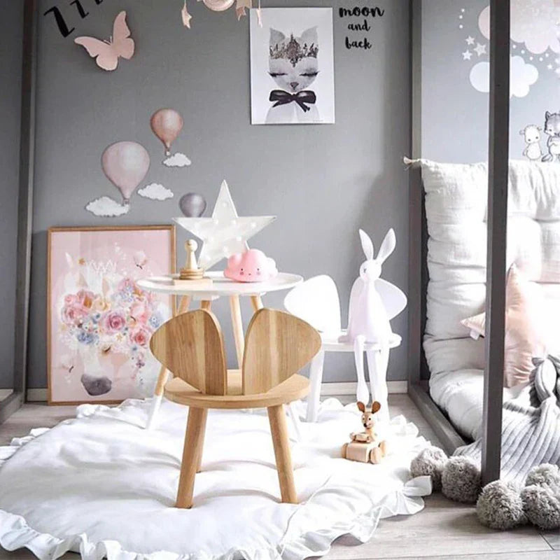 CozyCotton Rund Matte – Myk Lek- og Krabbe Matte