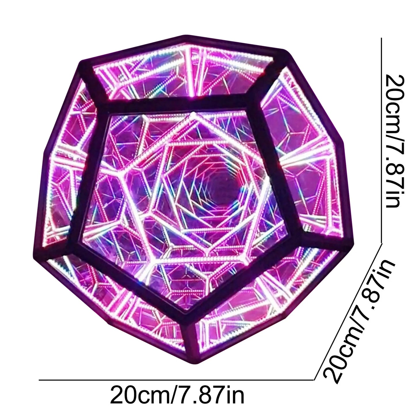Norvo Infinite Dodecahedron Color Art Light Usb Charging Decorative Lamp Home Desktop Decoration Aesthetic Room Decor